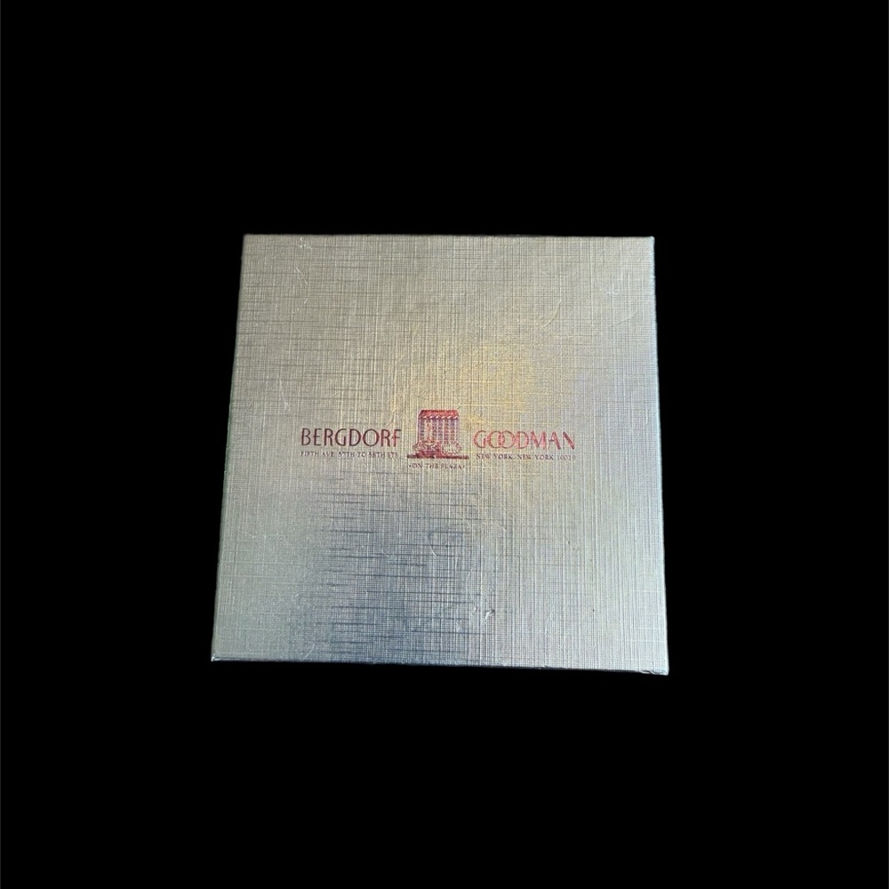 Vintage Bergdorf Goodman Department Store Silver Gift Jewelry Box EMPTY
